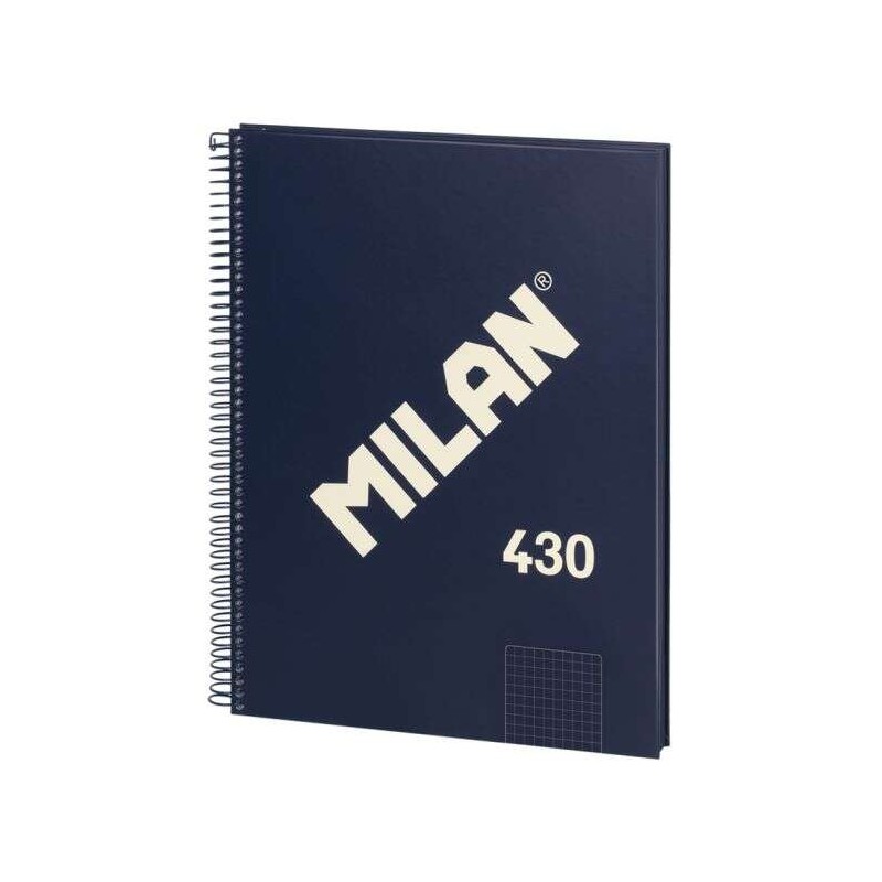 Taccuino a spirale Milano Serie 1918 Formato A4 Griglia 5x5mm - 80 fogli da 95 gr/m2 - Microperforato. 4 fori - Colore b