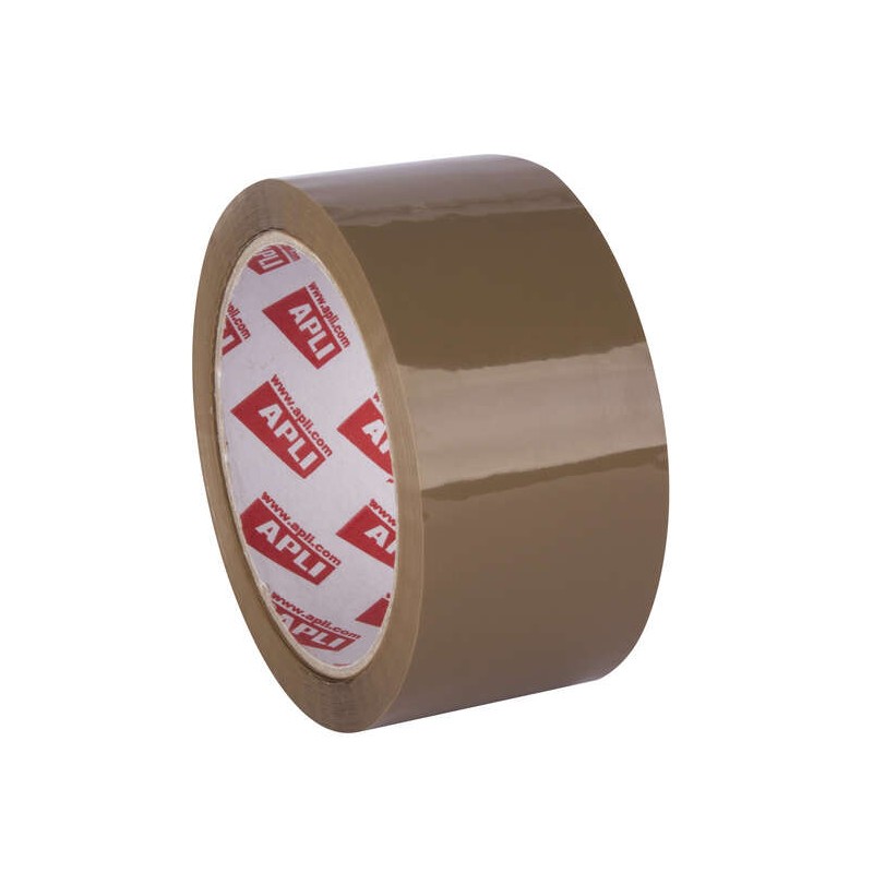 Nastro solvente Apli Premium Pp - 48 mm x 66 m - Impermeabile e resistente alle intemperie - Facile da tagliare - Marron