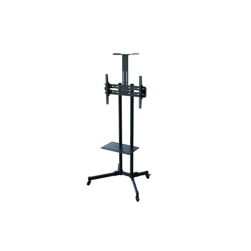 Tooq Supporto da pavimento per schermi con rotelle 37-70 - Rotelle bloccabili - Due ripiani - Peso massimo 50Kg - VESA 6