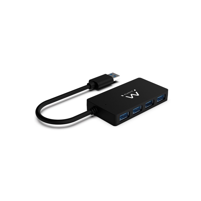 Ewent USB3.2 Gen 1 USB-A Hub USB a 4 porte - Alimentazione USB - Nero