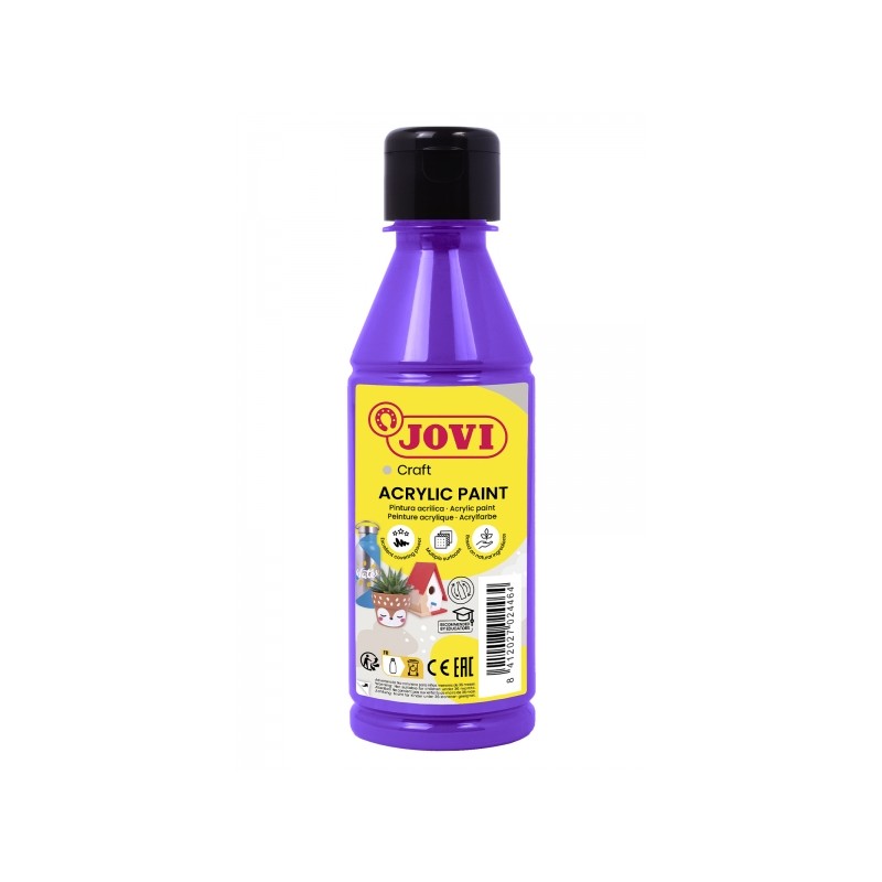 Jovi Jovidecor Acryl Pittura acrilica - Finitura satinata - Alto potere coprente - Facile applicazione - Multiuso - Resi