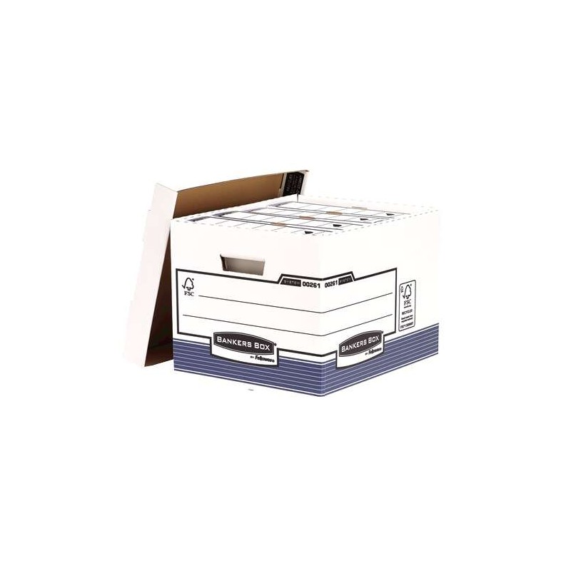 Cartella Bankers Box di Fellowes - Assemblaggio automatico Fastfold - Cartone riciclato certificato FSC