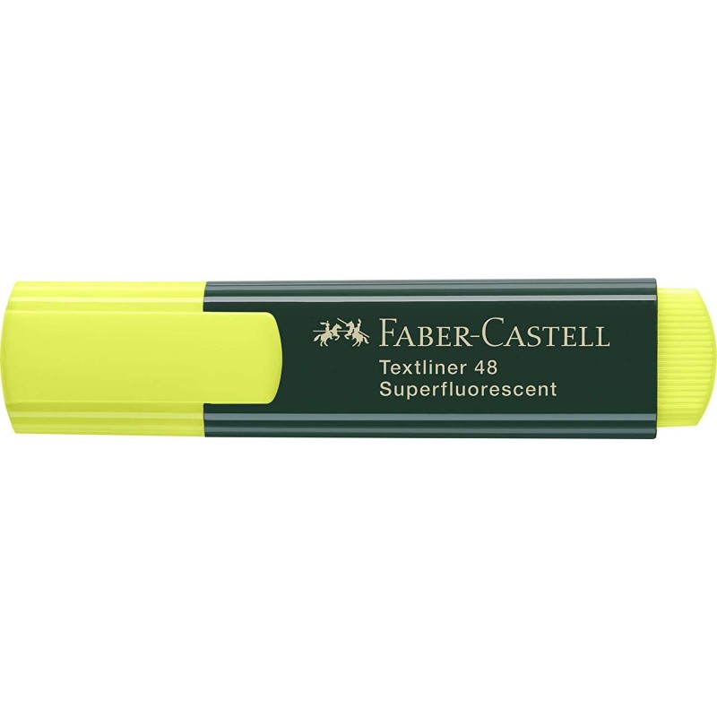Faber-Castell Textliner 48 Penna evidenziatore - Punta smussata - Tratto tra 1.2 mm e 5 mm - Inchiostro a base d'acqua -