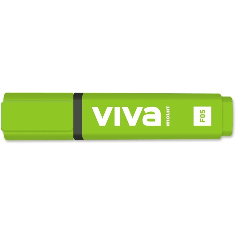 Marcatore fluorescente Molin Viva - Linea da 1 a 5 mm - Inchiostro a base d'acqua - Colore verde