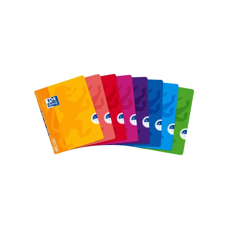 Oxford School Classic Openflex A5+ Quaderno con punti metallici - Copertina in plastica resistente - 1 riga con margine 