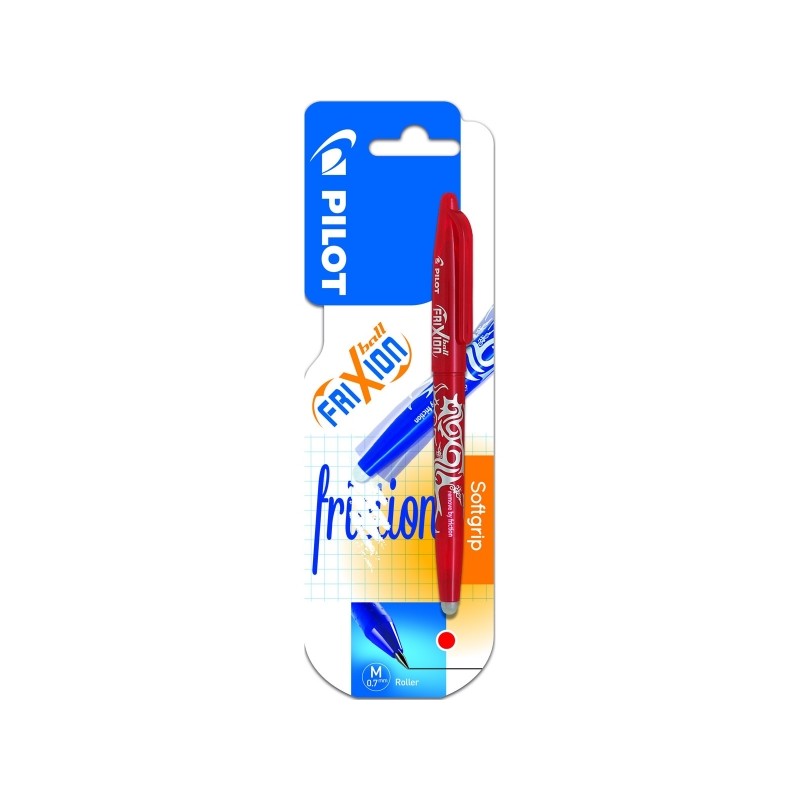 Pilot Frixion Ball - Penna a sfera 0.7 mm - Tratto 0.4 mm - Impugnatura ergonomica - Colore rosso