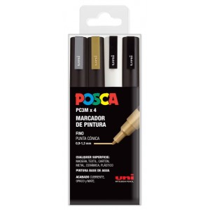 Posca PC3M Confezione da 4...