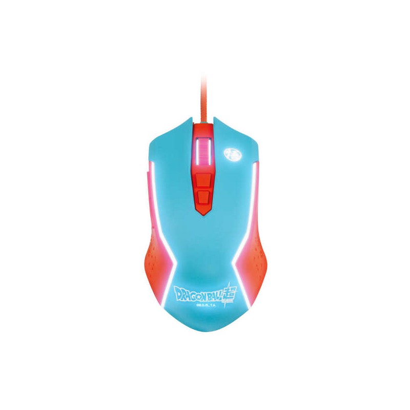 FR-TEC PC Dragon Ball Super Mouse Goku - Design ergonomico - Luce LED RGB - Controllo Dpi (800-8000) - Pad scorrevoli - 