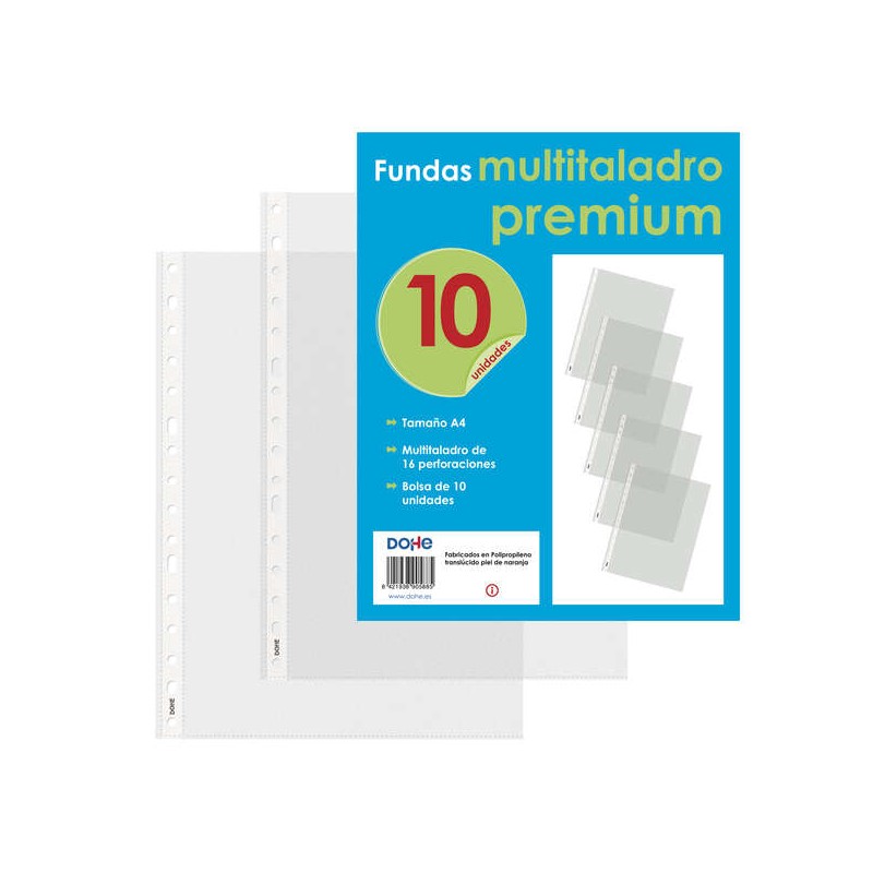 Dohe 10 manicotti multi-trapano premium con 16 perforazioni - Polipropilene ruvido
