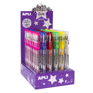 Apli Gel Pen Glitter Live -...