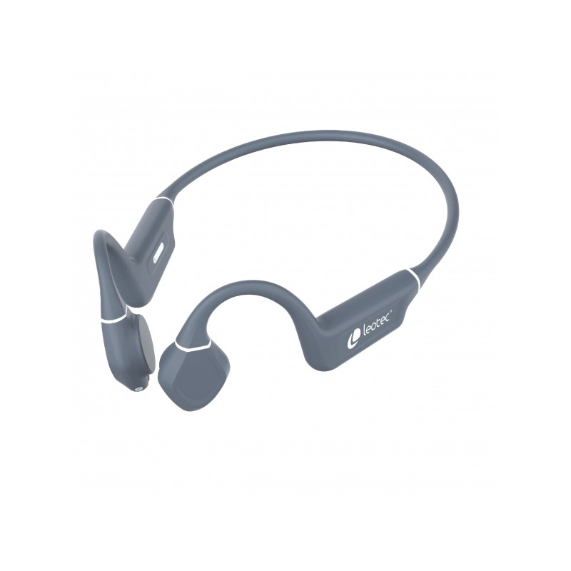 Auricolari sportivi Leotec Kuri Bluetooth 5.4 - Fino a 12 ore - Batteria da 180 mAh - Resistenza IPX5 - Colore grigio