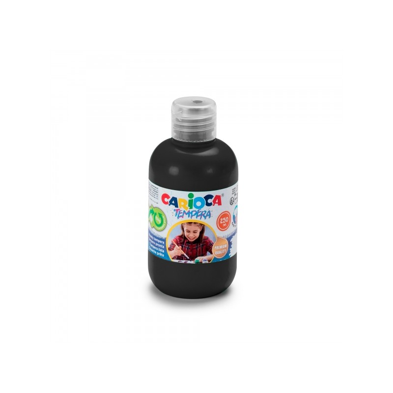 Bottiglia di tempera Carioca 250ml - Colori super lavabili - Facile da miscelare - Applicabile su materiali porosi - Alt