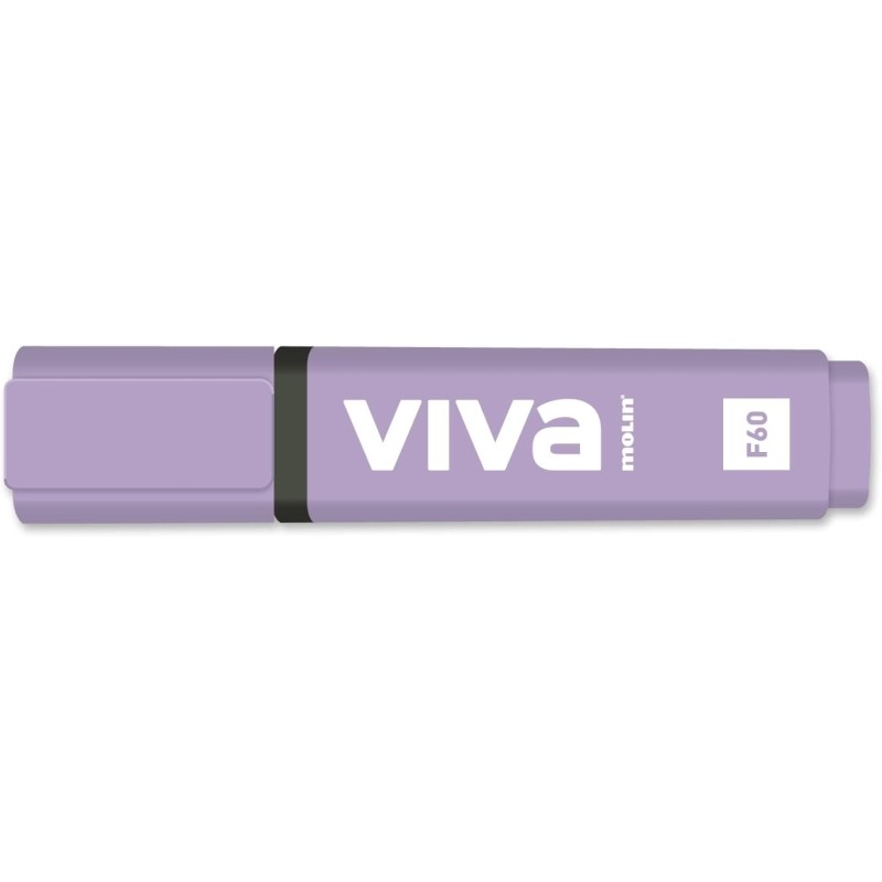 Molin Viva Marcatore fluorescente - Da 1 a 5 mm - Inchiostro a base d'acqua - Colore viola