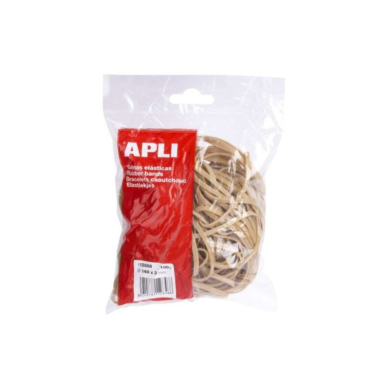 Elastici Apli Ø 160 x 3 mm - Alta qualità - Sacchetto da 100g