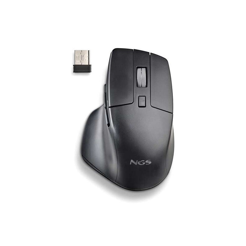 NGS Hit-Rb Wireless Mouse 1600dpi - Connessioni 2.4 GHz + Bluetooth 3.0 + Bluetooth 5.0 - 5 pulsanti - Utilizzo con la m