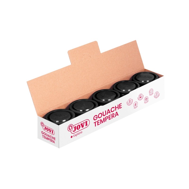 Tempera Jovi School Pot 35ml - Applicazione su più superfici - Utilizzo con pennello. rullo o spatola - Colori miscelab