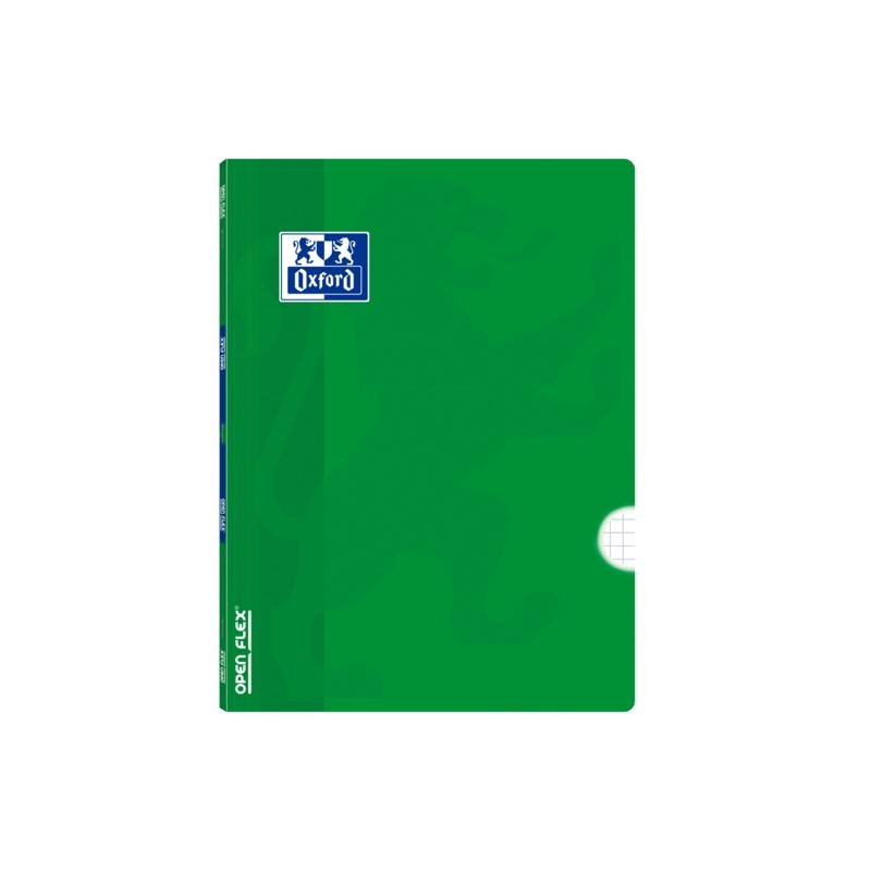 Oxford School Classic Openflex A4 - Copertina rigida in plastica - Quaderno pinzato 4X4 con margine - 48 fogli di carta 