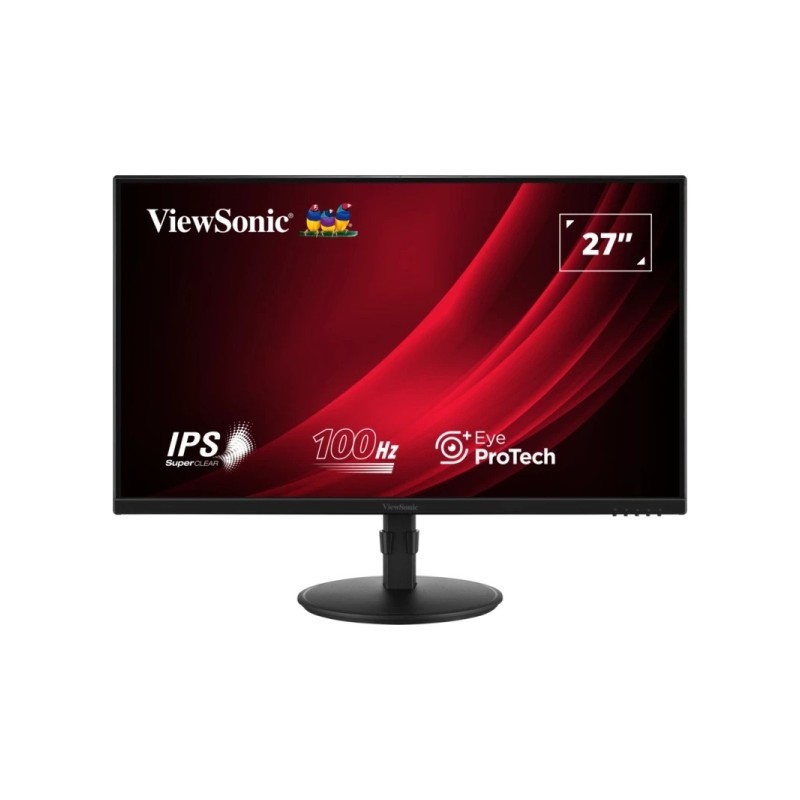 Monitor Viewsonic 27 LED IPS FullHD 100Hz - Risposta 5ms - Regolabile in altezza. inclinazione e rotazione - 16:9 - VGA.
