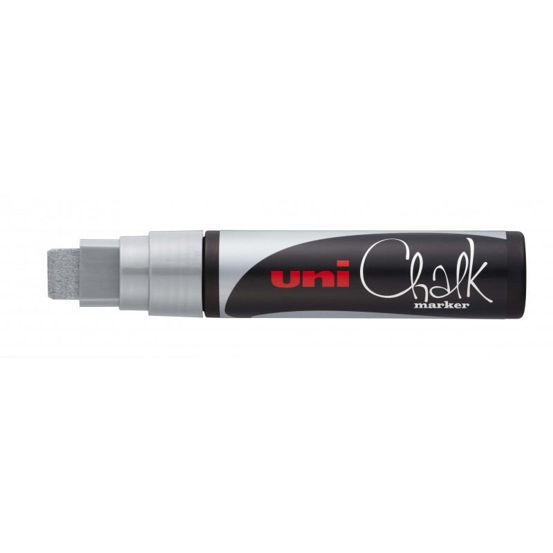 Marcatore a gesso liquido Uni-ball PWE-17K - Punta smussata 15 mm - Cancellabile con acqua - Resistente alla pioggia - C
