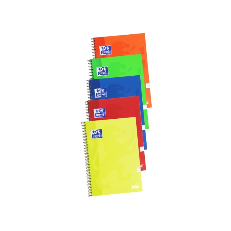 Quaderno a spirale Oxford School Classic WriteeErase Folio 80 fogli Griglia 4 x 4 mm con margine - Copertina extra forte