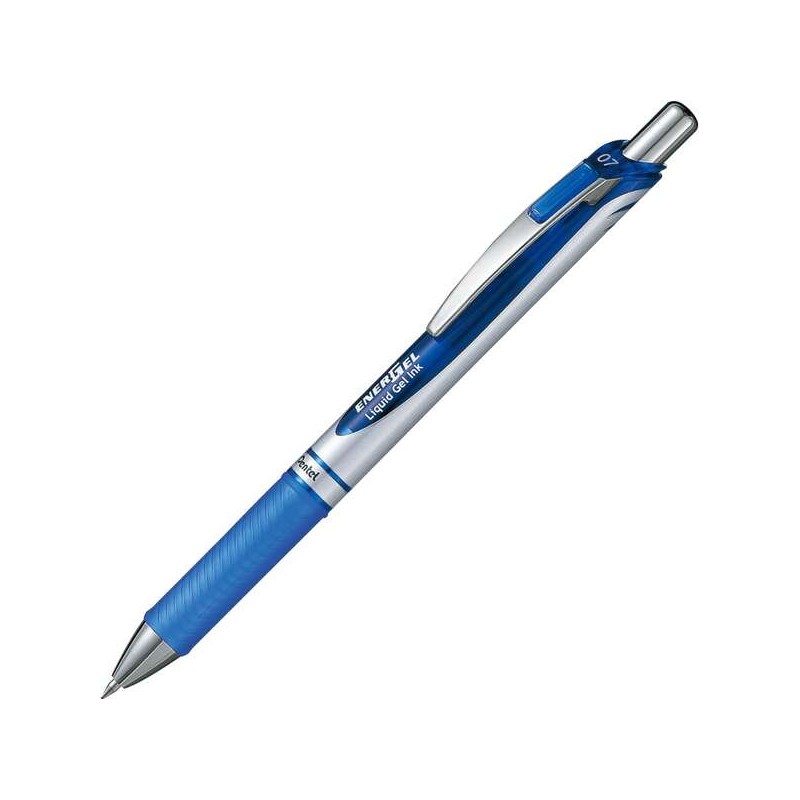 Penna a sfera retrattile Pentel Energel - Pennino 0.7 mm - Linea 0.35 mm - Inchiostro gel - Ricaricabile - Impugnatura G
