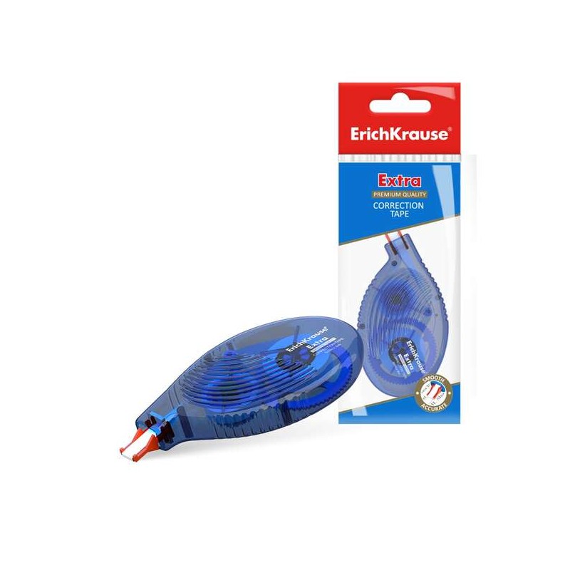 Nastro di correzione Erichkrause Extra - 5 mm x 8 m - Ideale per correzioni rapide e sicure - Compatibile con tutti gli 