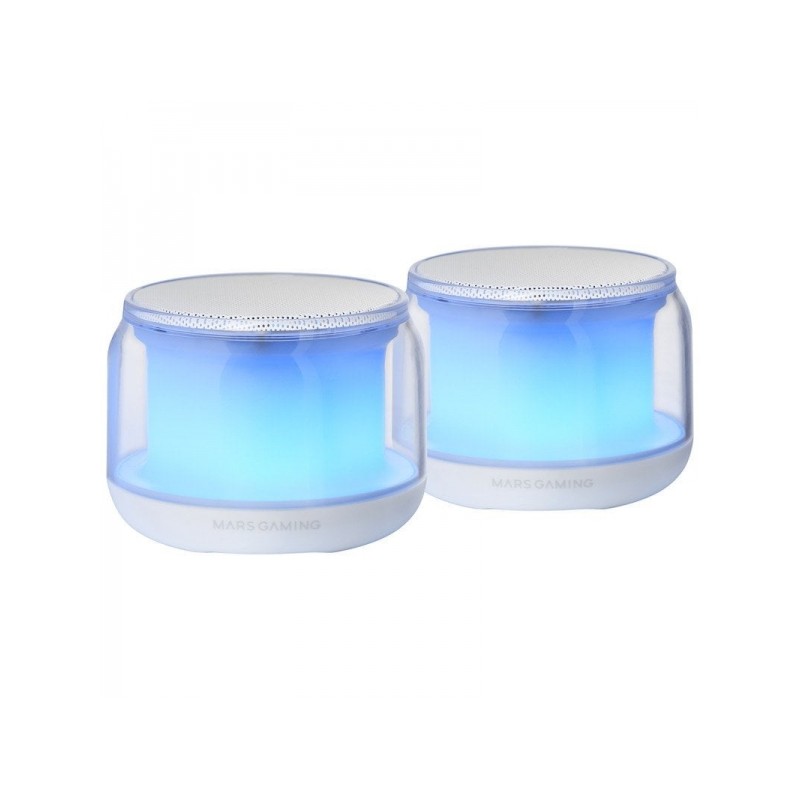 Mars Gaming MS-AURA RGB Altoparlanti Bluetooth RGB - Suono surround 15W - DSP personalizzato - Illuminazione RGB a 360º