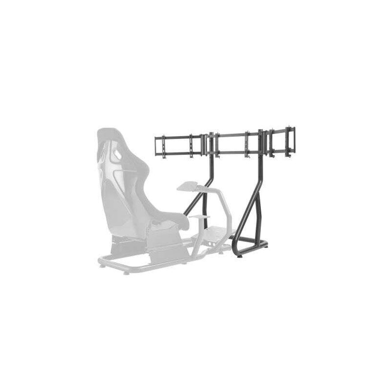 Supporto per monitor Cromad per 3 monitor da 24 a 32 Ideale per l'uso con il sedile del simulatore - Sistema antifurto -