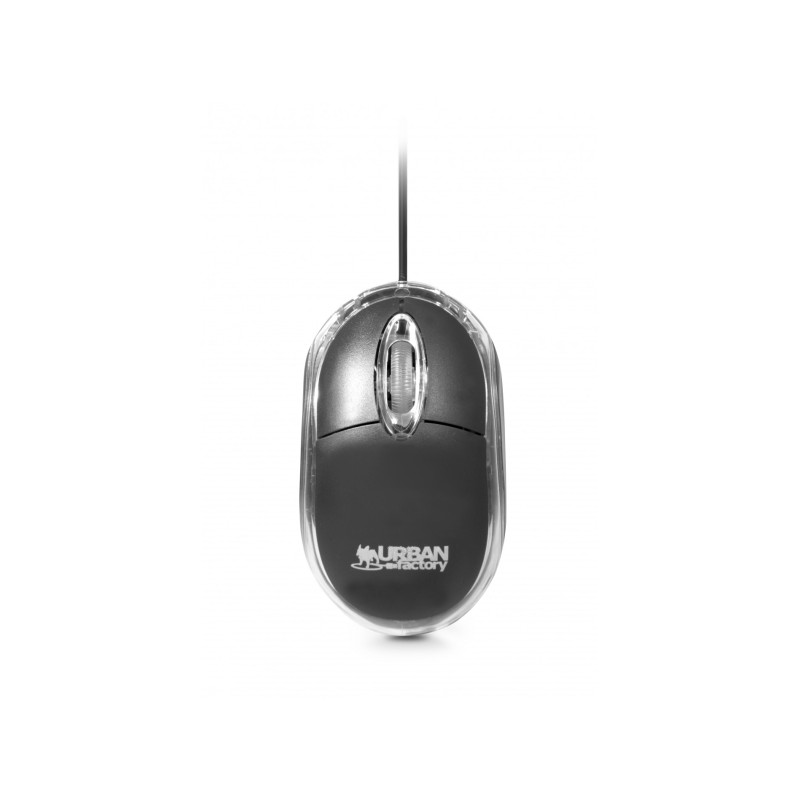 Urban Factory Mouse con cavo USB - 800 dpi - Utilizzo ambidestro - Colore nero