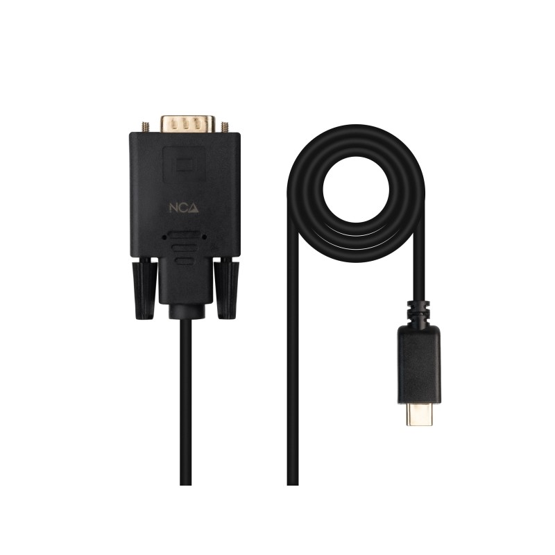 Cavo convertitore da USB-C a VGA Nanocable - USB-C/M-Hdb15/M - 1.8 m - Nero