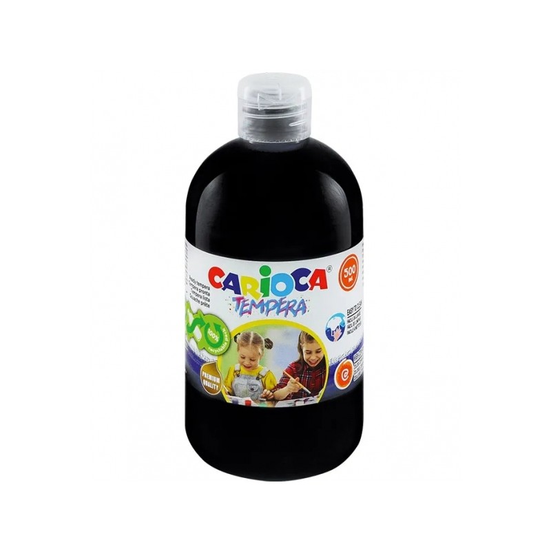 Bottiglia di tempera Carioca 500ml - Colori super lavabili - Facile da miscelare - Applicabile su materiali porosi - Alt