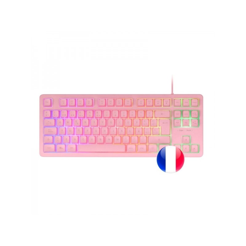 Tastiera da gioco Mars Gaming MK023 - Senza tasti - H-Mech RED - Illuminazione LED FRGB - Anti-Ghosting - Compatibile co