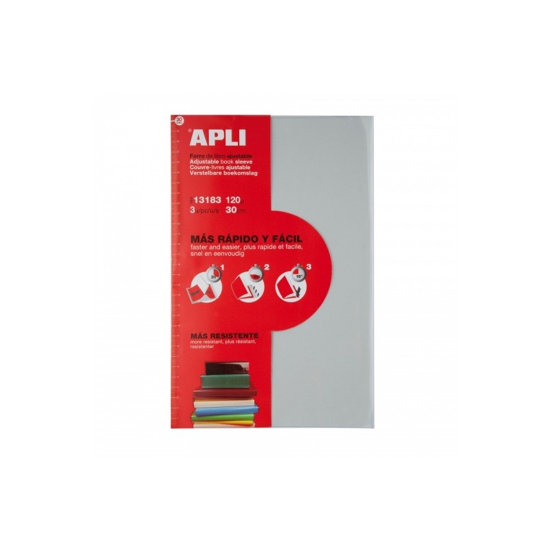Apli Confezione da 3 manicotti in PVC trasparente - Lembo autoregolabile - Ecologico