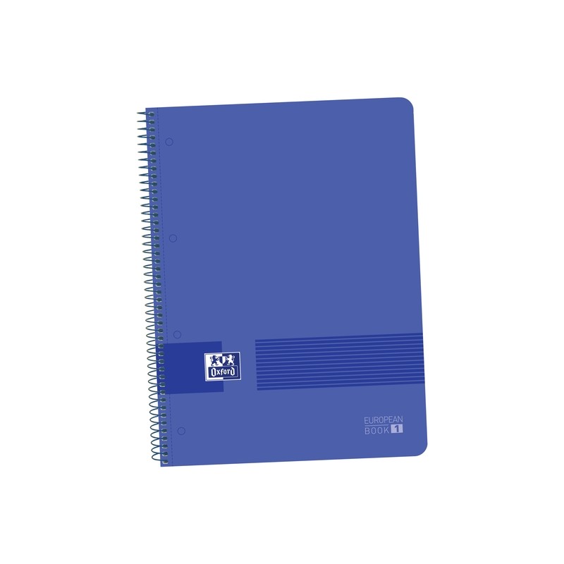 Quaderno Oxford LiveeGo A4+ Copertina in plastica - Europeanbook 1 5x5 - 80 fogli - Blu navy