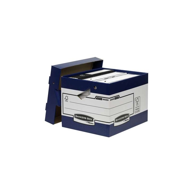 Fellowes Bankers Box Ergonomico Ergo Box con maniglie ergonomiche - Assemblaggio automatico Fastfold - Cartone riciclato