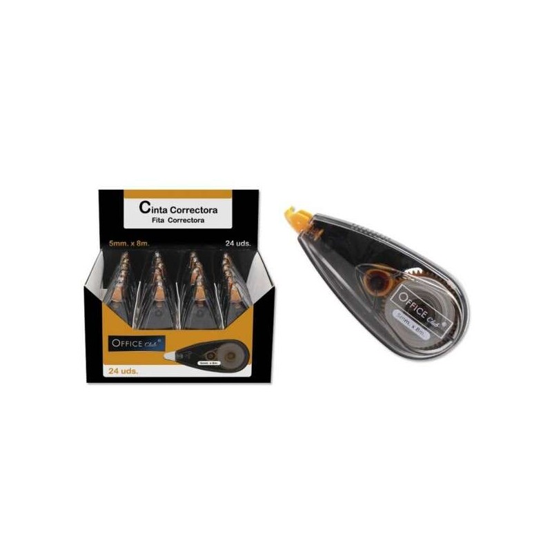 Nastro correttivo Office Club 5mm x 8m - Corpo trasparente - Forma ergonomica