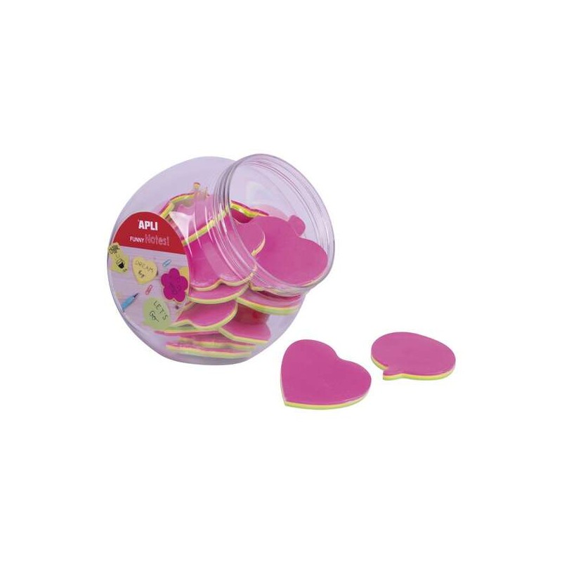 Display Apli di 45 blocchetti adesivi - 4 forme diverse - colori assortiti