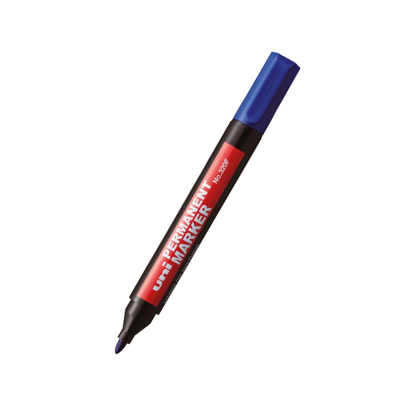 Marcatore permanente Uni-ball 320F - Punta conica 1-3 mm - Inchiostro a base di olio - Resistente all'acqua - Senza Xile