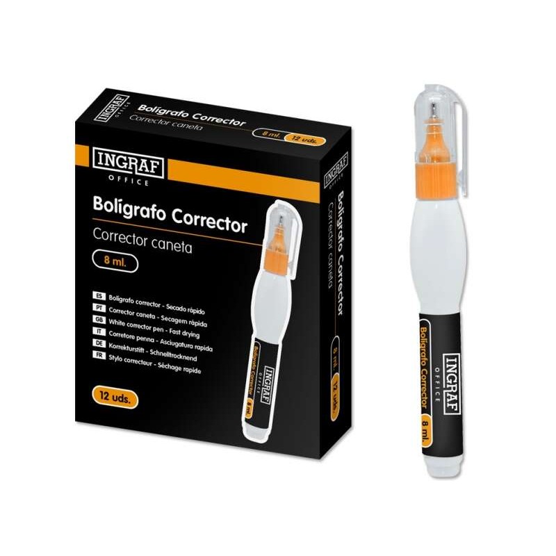 Ingraf Concealer Pen 8ml - Punta fine in metallo - Asciugatura rapida - Forma ergonomica
