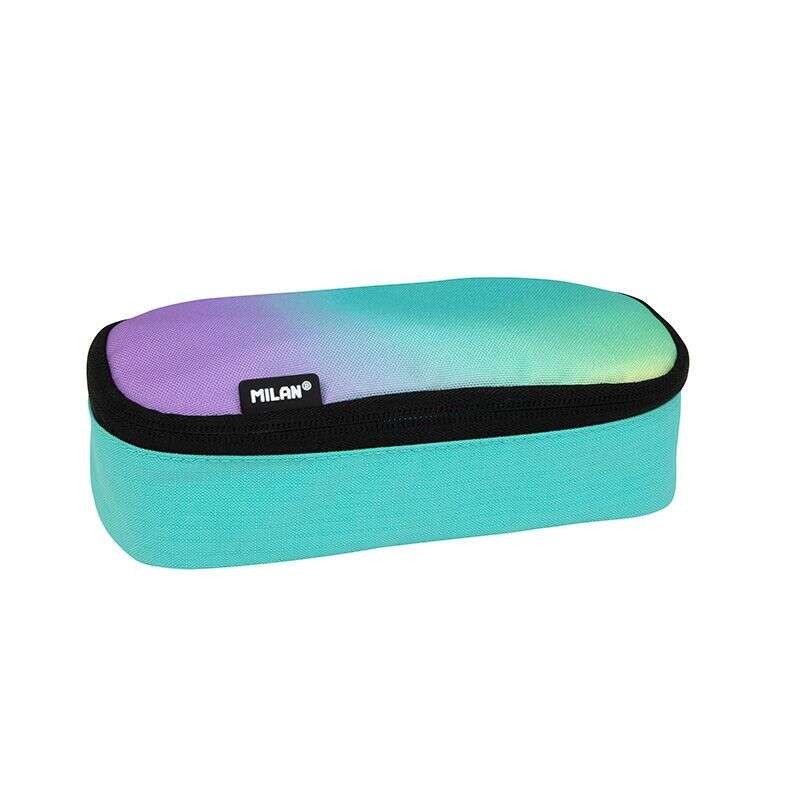 Portamatite ovale Milan Sunset - Scomparto interno in rete - Tessuto resistente agli strappi - Dimensioni 20.5x9x5.5 cm 
