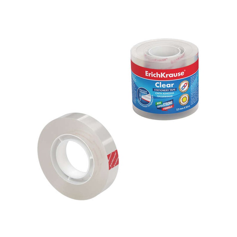 ErichKrause Nastro adesivo trasparente - 12mmx33m - Trasparente