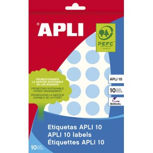 Etichette Apli 10 blu Ø 19...