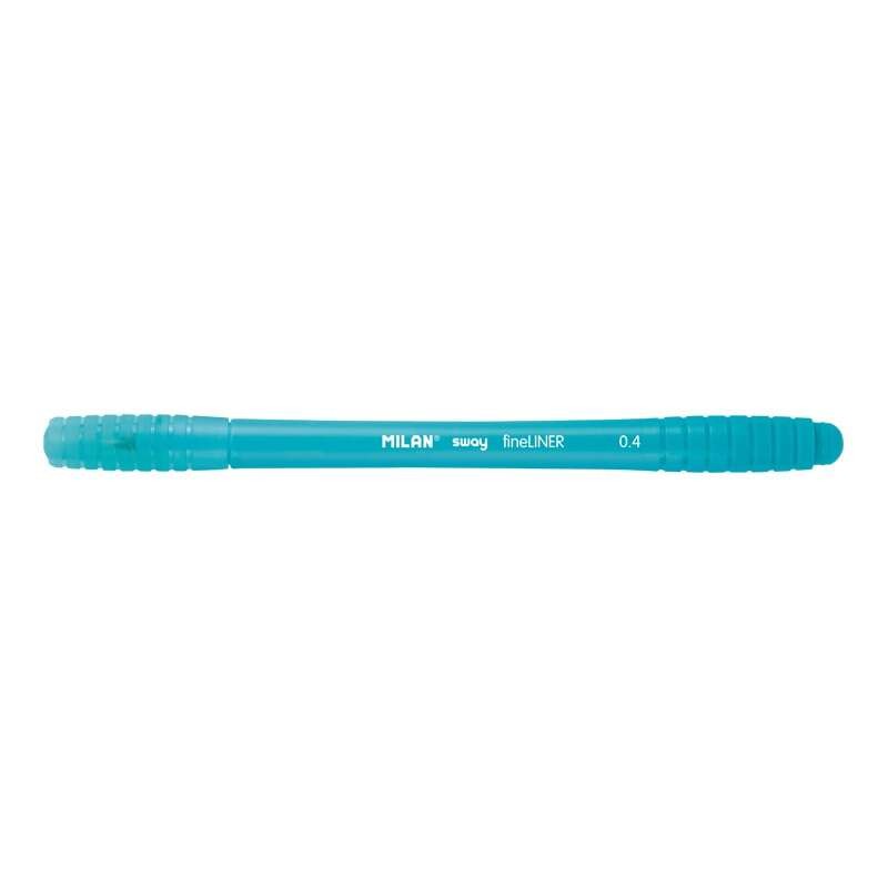 Milan Sway Fineliner - Penna a punta fine 0.4 mm - Ergonomica - Inchiostro a base d'acqua - Colore blu chiaro