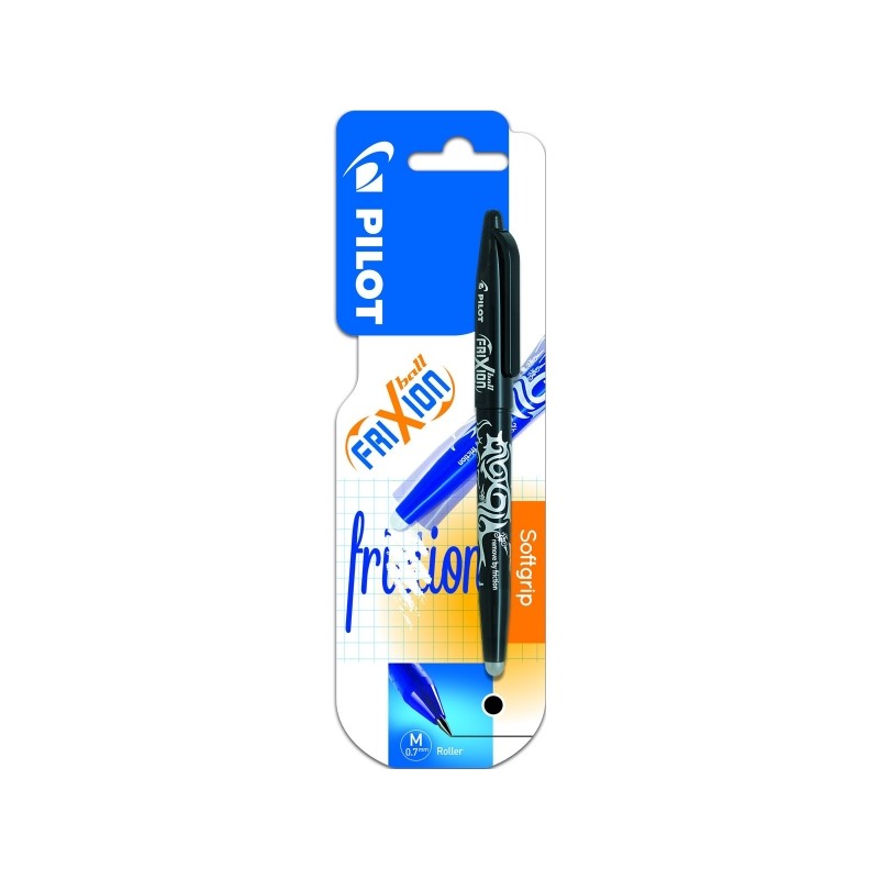 Pilot Frixion Ball - Penna a sfera 0.7 mm - Tratto 0.4 mm - Impugnatura ergonomica - Colore nero