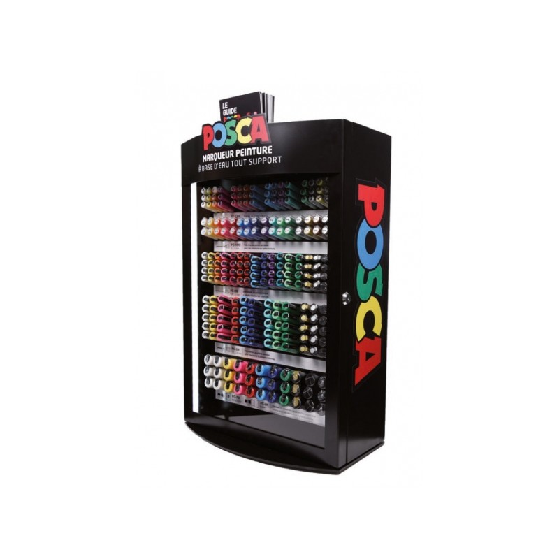 Espositore Posca da 281 pennarelli - Punta in poliestere - Inchiostro pigmentato a base d'acqua - Resistente alla luce -