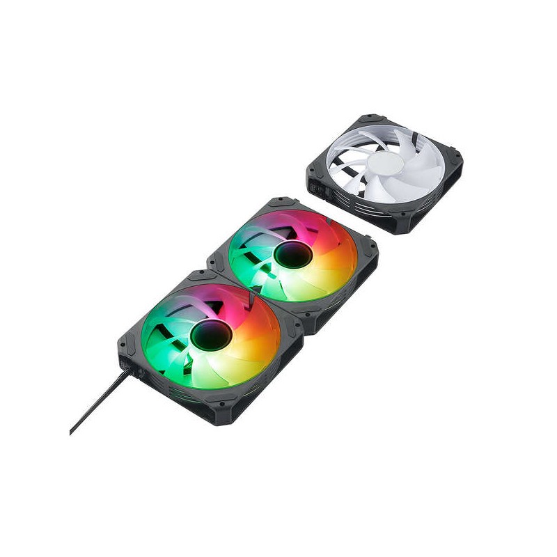 Abysm Gaming Arclight 2.0 ARGB Black Confezione da 3 ventole da 120 mm con illuminazione ARGB - Velocità massima. 1500 