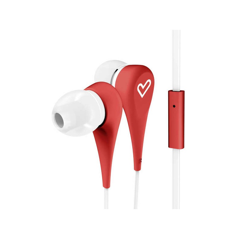 Cuffie Energy Sistem Style 1+ - Microfono - Controllo della conversazione - Cavo piatto - Colore rosso
