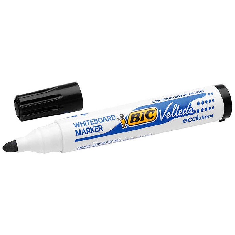 Bic Velleda 1701 ECOlutions Pennarelli per lavagne bianche - Punta tonda - Tratto 1.5 mm - Inchiostro a base di alcol - 