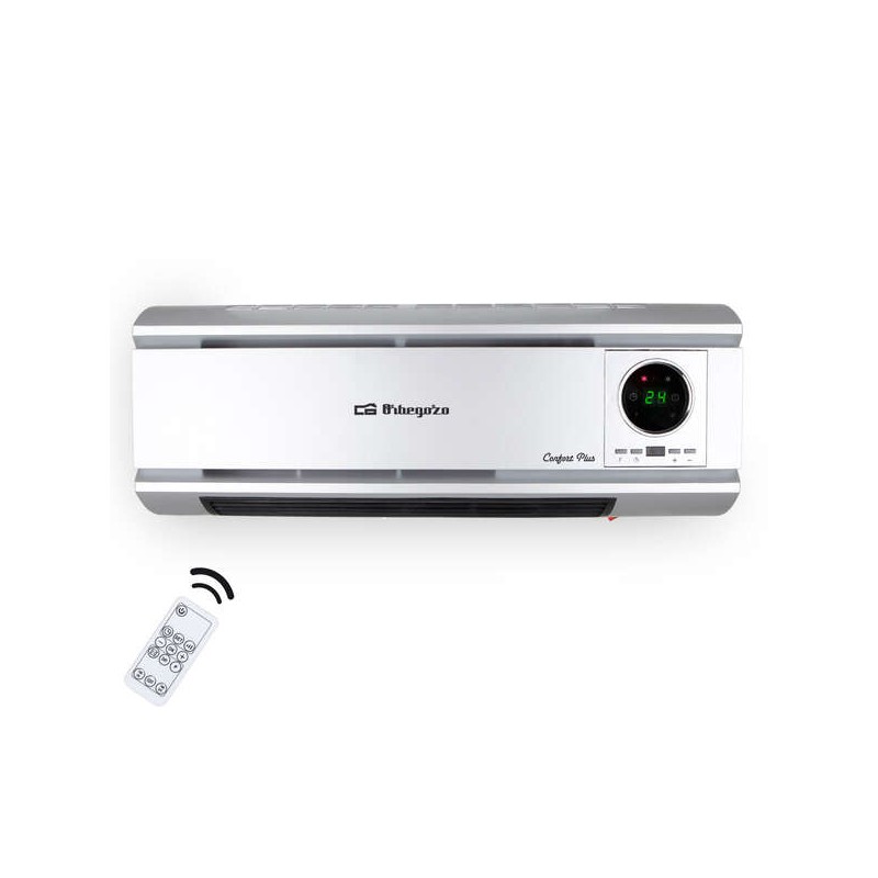 Orbegozo Split Ceramic Wall Heater - Calore uniforme e salutare - Programmazione giornaliera e settimanale - Rilevamento