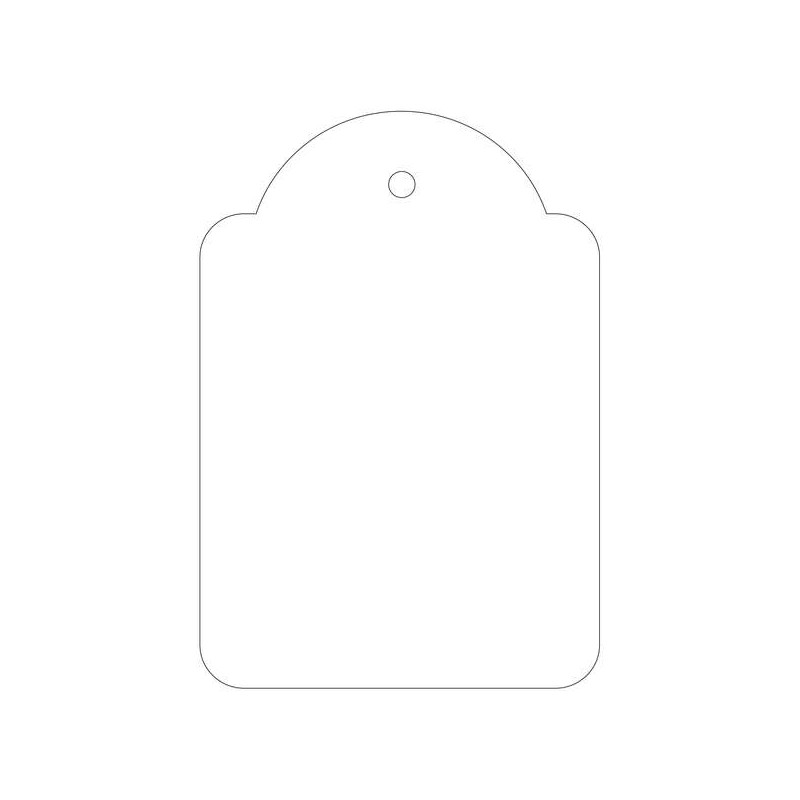 Apli Confezione da 400 cartellini da appendere 45x65mm - Foro preforato - Con filo di poliestere bianco - Bianco - Color